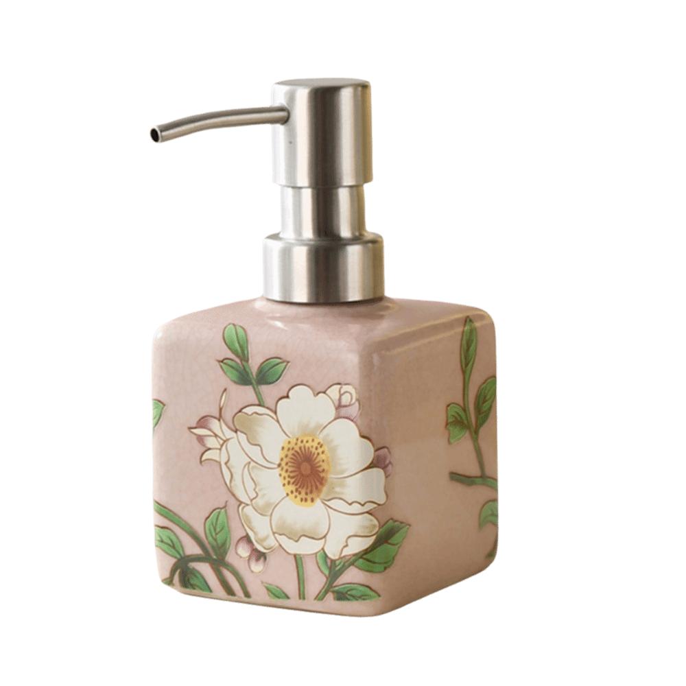 Ceramic Hand Wash Bottle Stainless Steel Pump Head Lotion Bottle  For Shampoo Shower Gel