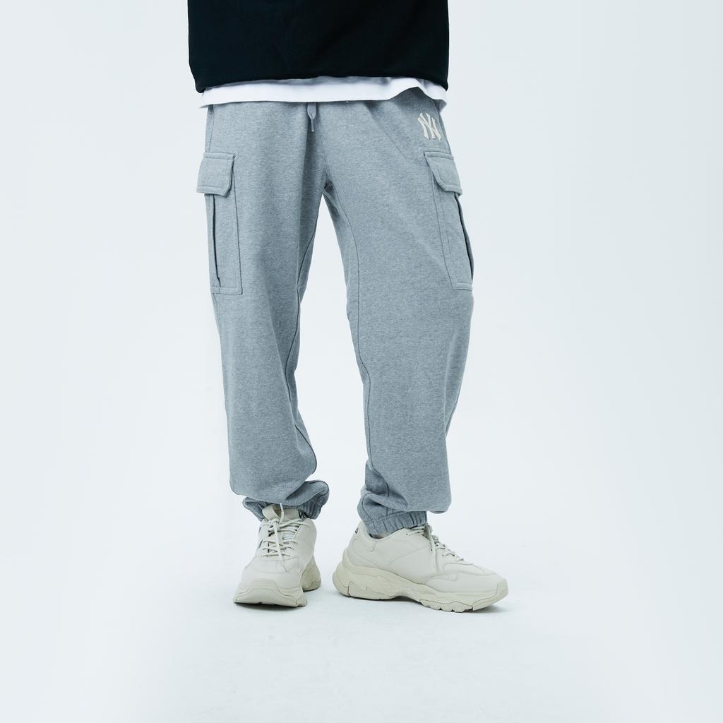 New MLB New York Yankees Knitted Sweatpants Unisex Gray 3APT00914-50MGS