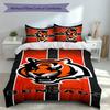 3pcs Cincinnati Bengals LOGO Duvet Cover Set, Includes 1 Duvet Cover and 2 Pillowcases,Skin-Friendly&Comfortable Fabric,Suitable Bedding Sets