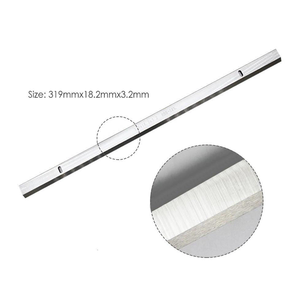 2-Piece HSS Single Edge Planer Blades, 319x18.2x3.2mm for JET JWP-12, Ryobi AP13 & Compatible Models (Durable, Precision)