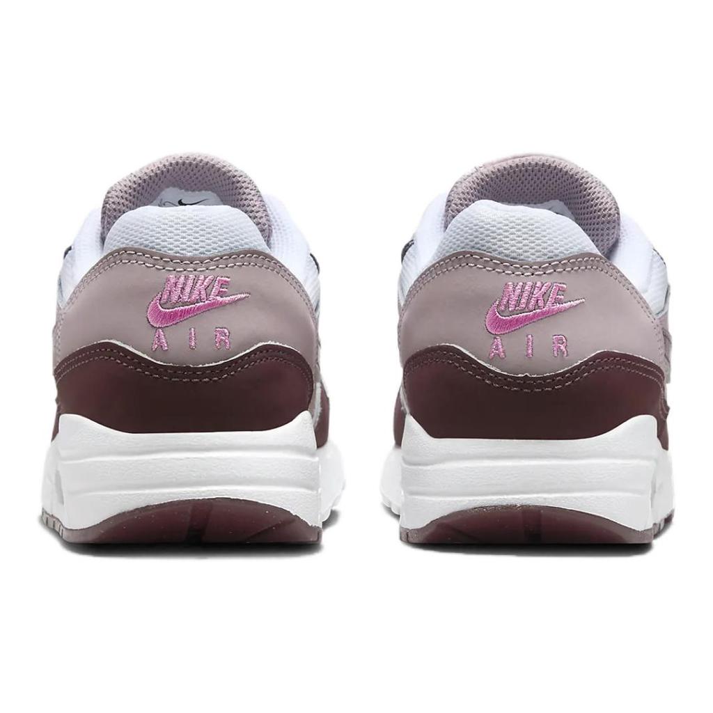 New Nike Air Max 1 Anti Slip Wear Resistant Kids Lifestyle Shoes White Purple Kids' DZ3307-112
