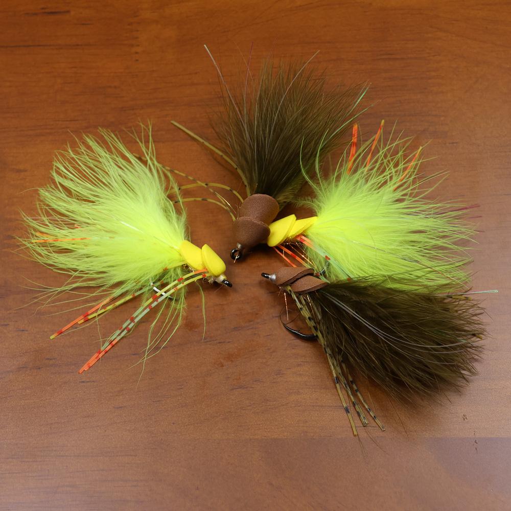 4PCS Topwater Frog Fly Lure Weedless Bass Pike Snakehead Fishing Bait, Realistic Rubber Legs Surface Popper for Freshwater Fly Fishing