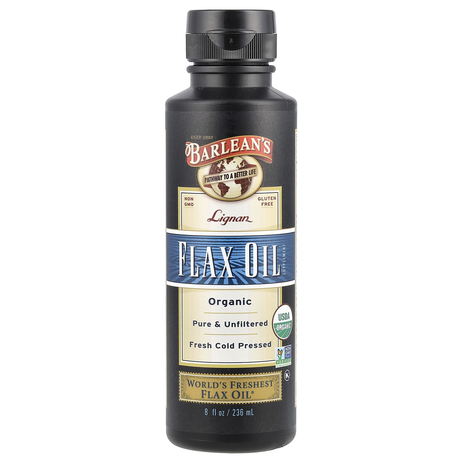 

Barlean S, Organic Lignan Flax Oil, 8 Fl Oz (236 Ml)
