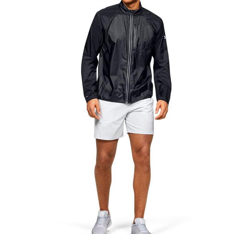 Under Armour Impasse Casual Running Sports Protective Stand Collar Jacket Men Jacket Black 1350941-001