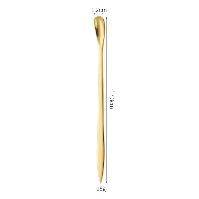Korean Gold Stainless Steel Multi-Purpose Small Spoon for Coffee, Tea, and More