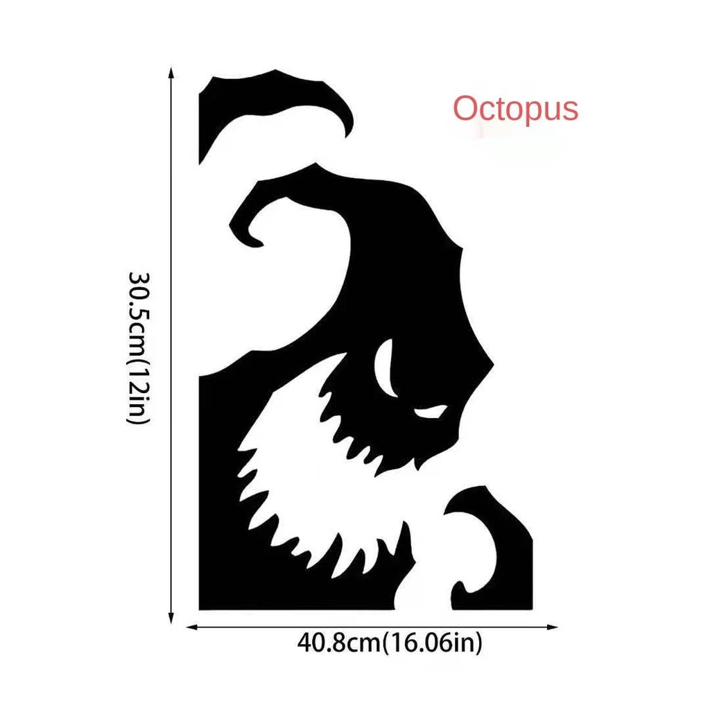 1Pcs Halloween Door Window Decoration Sticker Scary Witch Ghost Horror Party Supplies Window Decoration Static PVC Wall Stickers