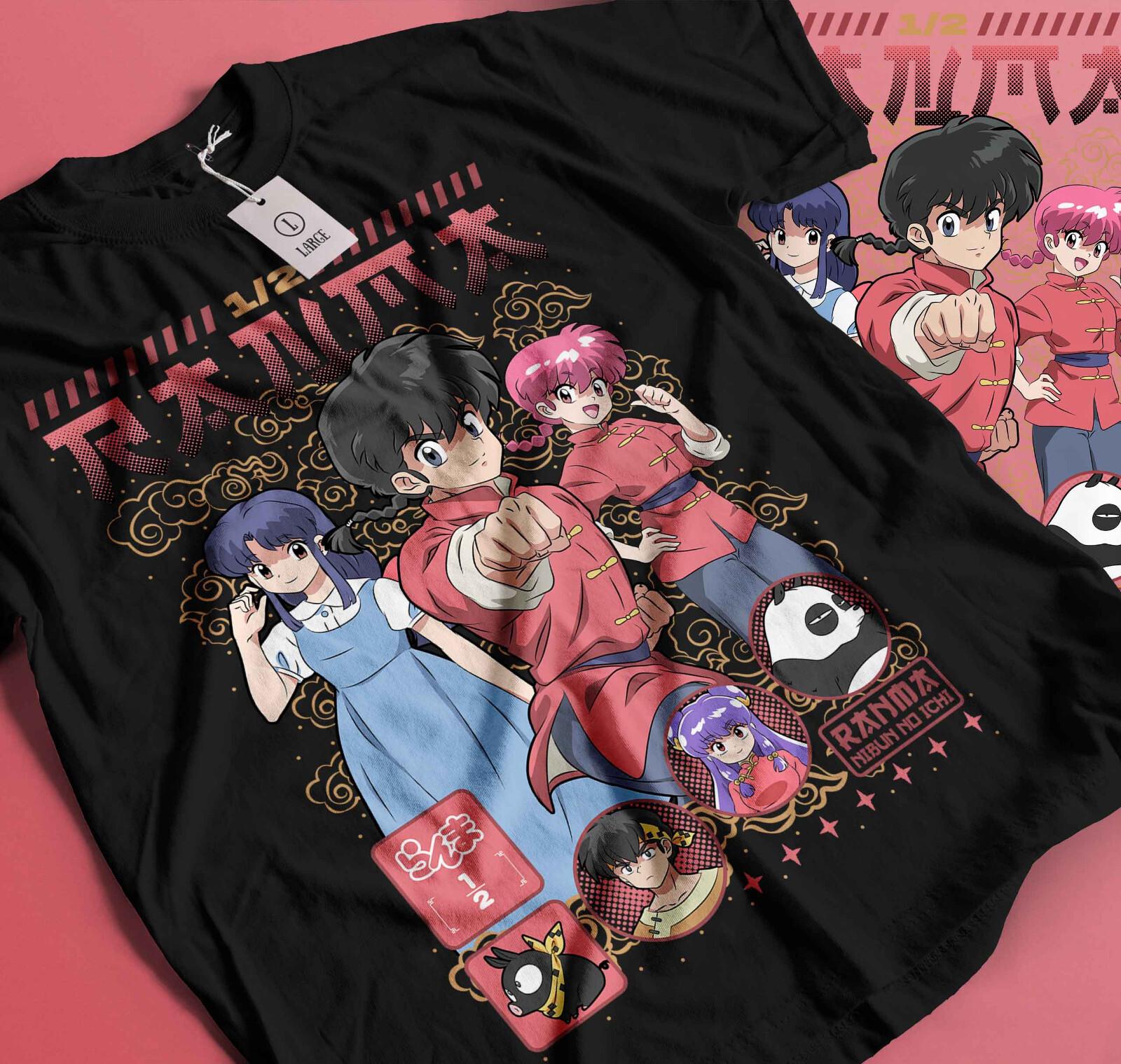 

Ranma 1/2 T-Shirt Mens Womens Tees Top Shampoo Rumiko Takahashi Girl Kawaii Funny Anime Tee Gift 288 S