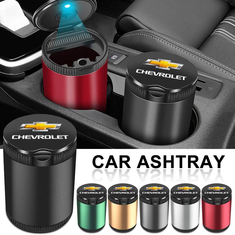 1Pcs Portable Car LED Automobile Ashtray Car Accessories for Chevrolet Captiva Colorado Spark Corsa Volt Styling