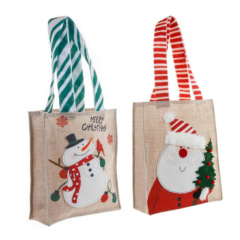 Christmas Gift Bags Snowman Santa Claus Handbags Tote Bags Candy Cookies Bag Storage Bags Christmas Decoration 2025 Xmas Noel