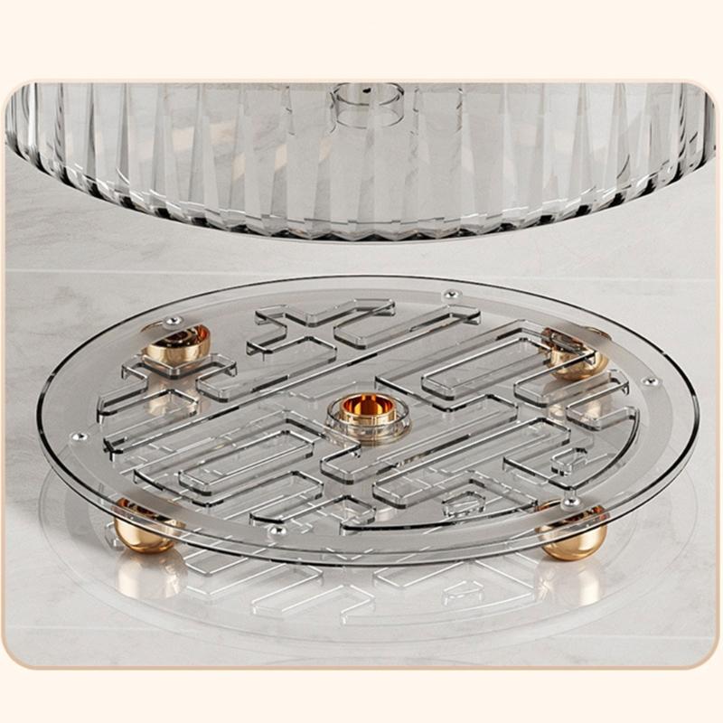 Space Saving Rotatable Shelf for Organizing Cosmetic Storage Box Fruit Spice Container Convenient Tables Shelves Rack