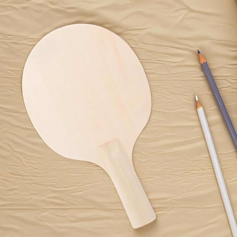 CALLARON Table Tennis 6 Wooden Blank Paddles for Unfinished Craft DIY Sports Game Gift Rackets, Kids,
