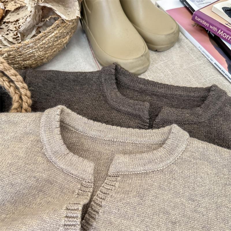 Dětské oblečení holčičky jarní svetr svetr chlapecký a holčičí pletený top dětská bunda