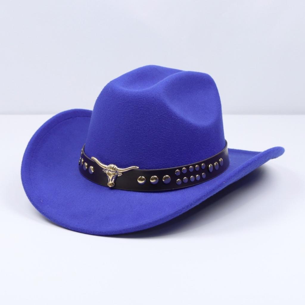 Women's European and American style sun protection hat, riding hat, wide-brimmed cowboy hat, suede cowboy hat