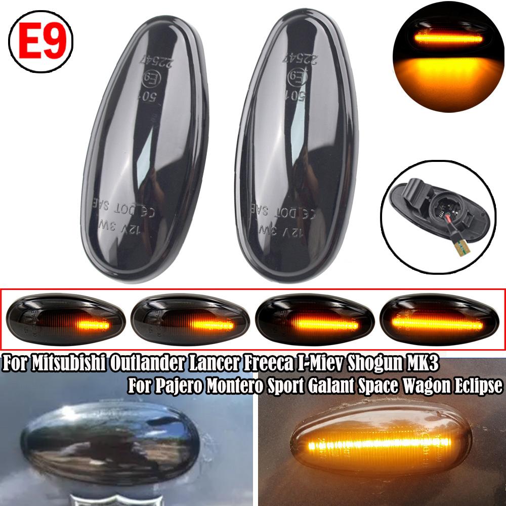 

Dynamic LED Side Marker Turn Signal Lights for Mitsubishi Pajero Shogun 3 Sport K9 Galant Outlander Lancer