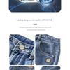 Dongjie [No Logo] American Retro Trendy Brand Men's Washed Jeans, Autumn Loose Straight Casual Pants