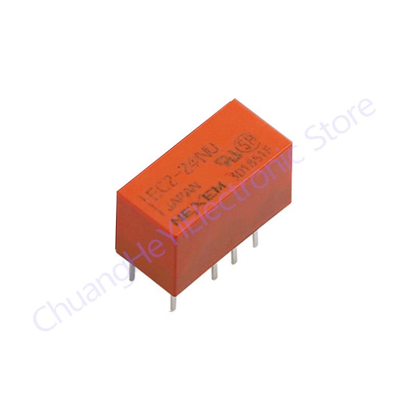 5pcs NEW Relay EC2-4.5NU EC2-5NU EC2-12NU EC2-24NU Can Replace TX2-5V G6S-2-5VDC Two Open and Two Close 2A 8Pin 5V 12V 24V relay Relays 5