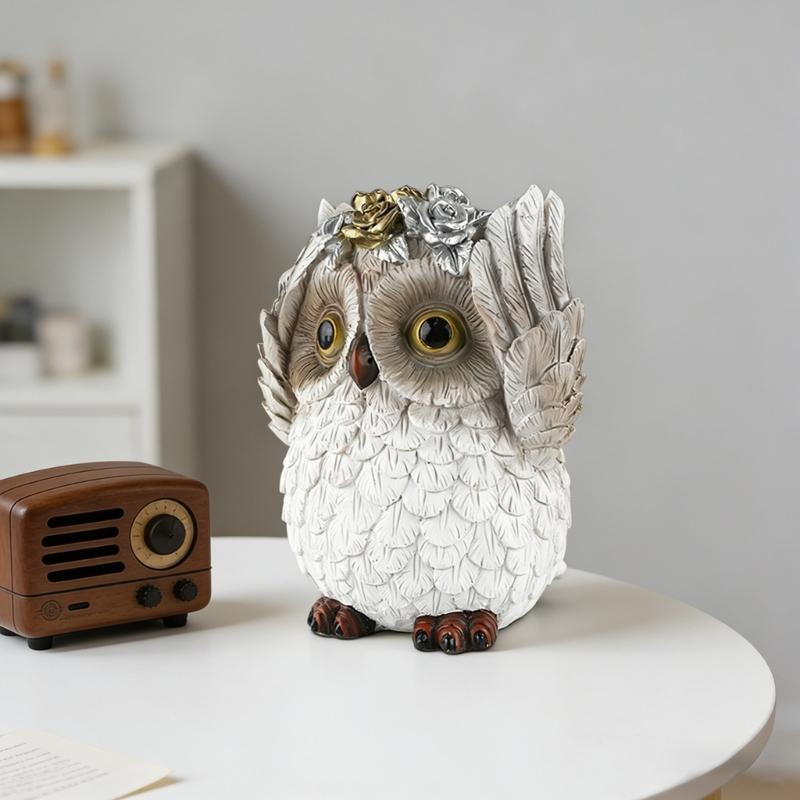 1Pc No See No Evils Hear No Evil Speak Owl Figurines Resin Owl Statues Home Decors Collectibles Animal Sculptures