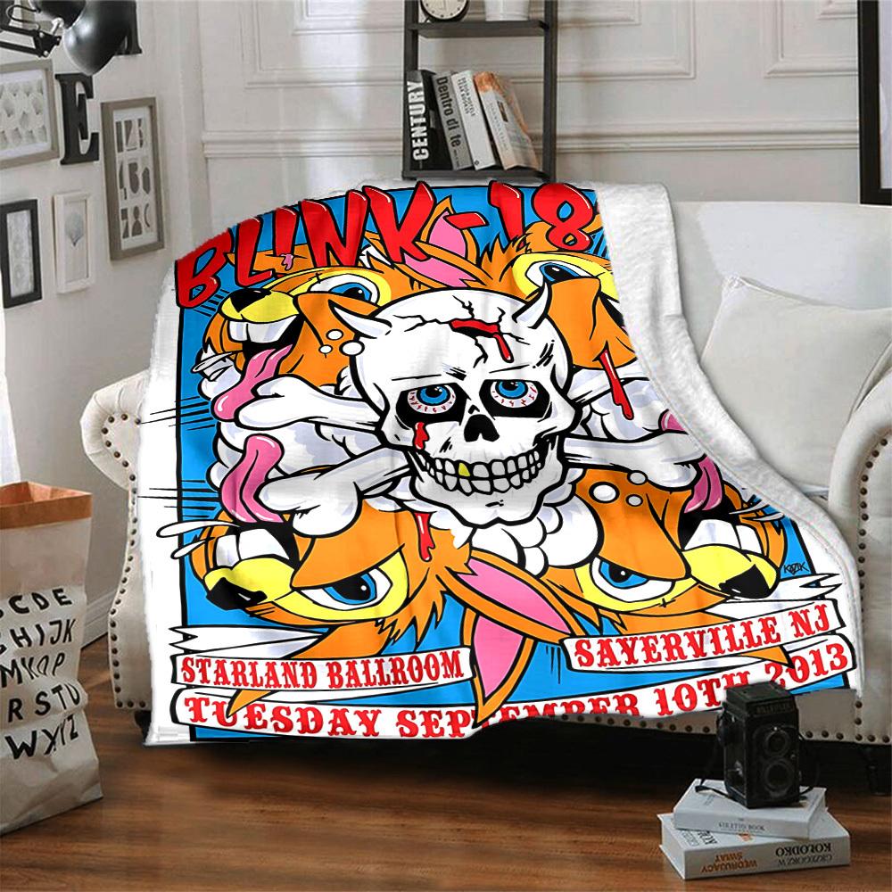 1PC Blink 182 Blanket, Throw For Sofa, Bed, Travel, Camping, Livingroom,