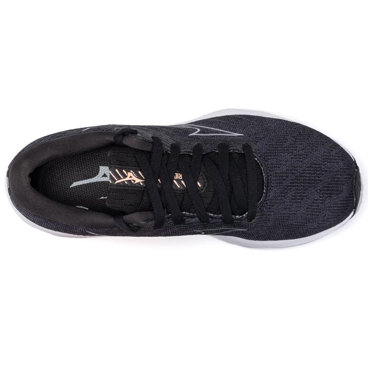 Mizuno  Wave Rider 26 Black Salmon Women Sneakers Grey Quicksilver J1GD220322