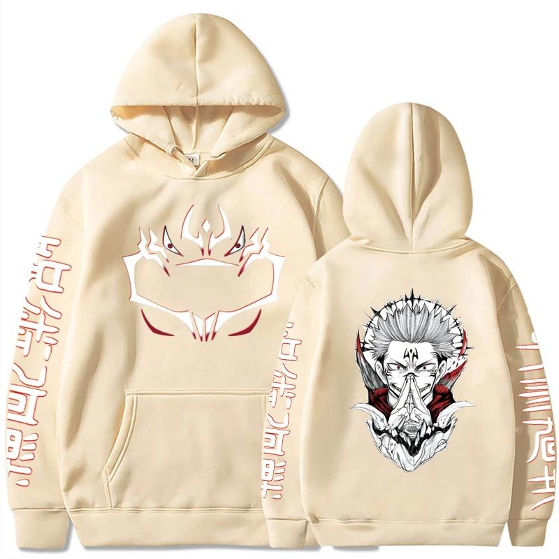 Jujutsu Kaisen Anime Clothes Satoru Gojo Tisk S kapucí Muži Ženy Mikiny Převládající Streetwear Harajuku Manga Unisex mikina