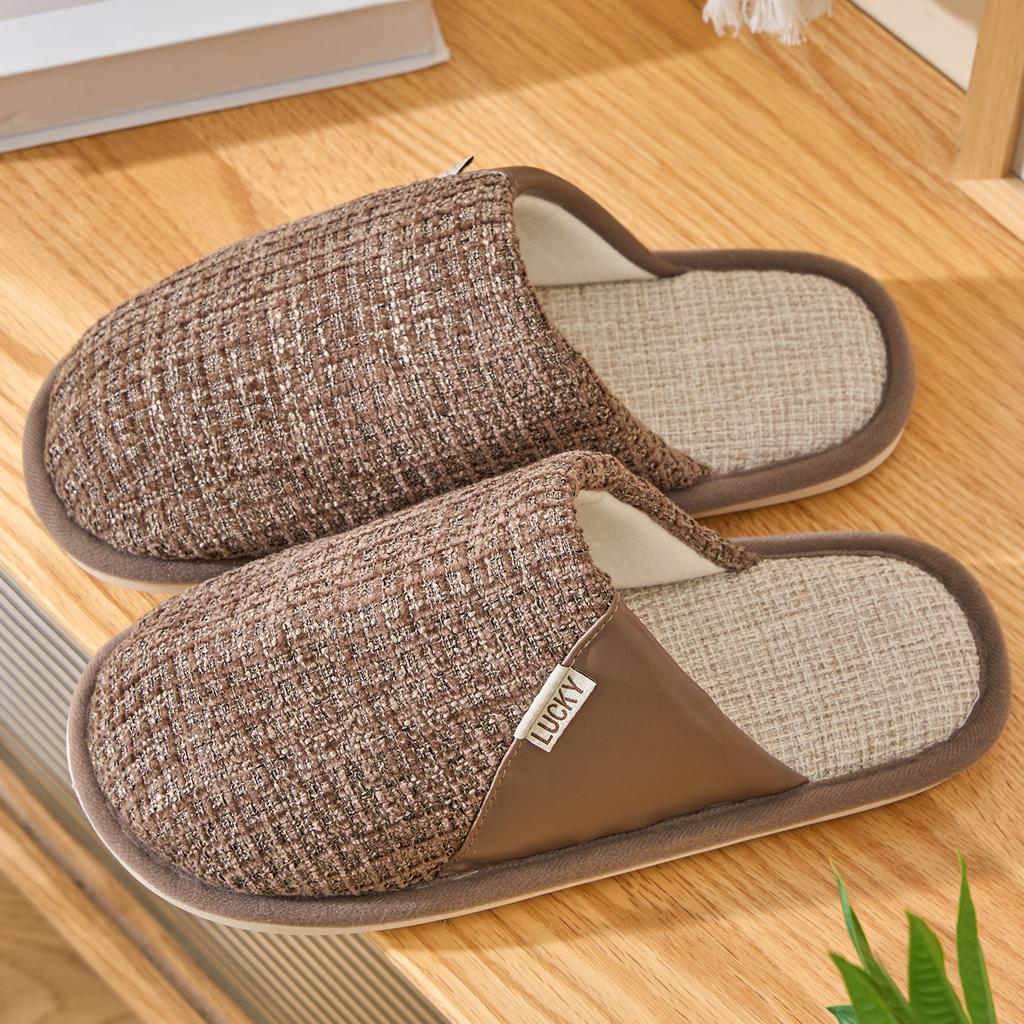 Baotou linen slippers 2025 new indoor home soft bottom breathable couple four seasons non-slip and deodorant slippers