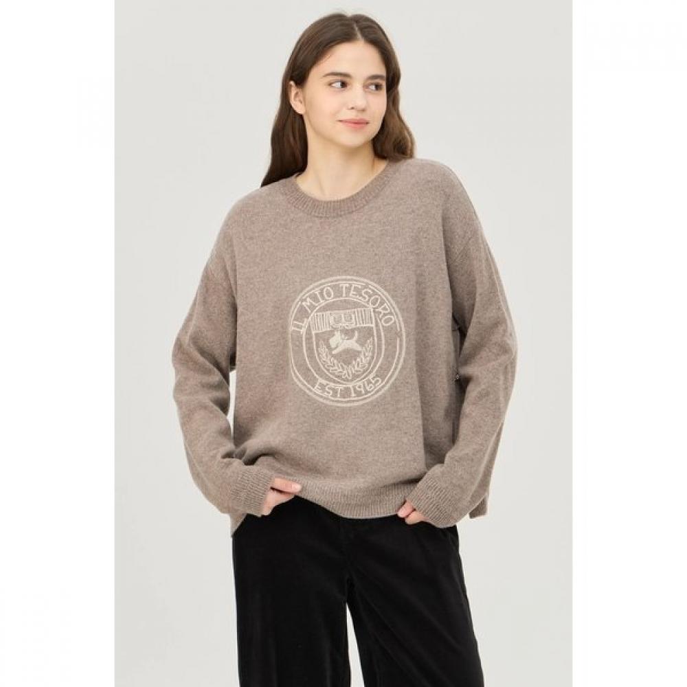 Benetton Side Ribbon Button Knit Bakpf4561 BR/OS