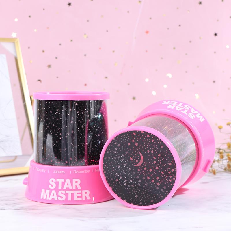 1Pc Led Night Light Projector Starry Sky Star Moon Kids Baby Sleep Colorful Lamp