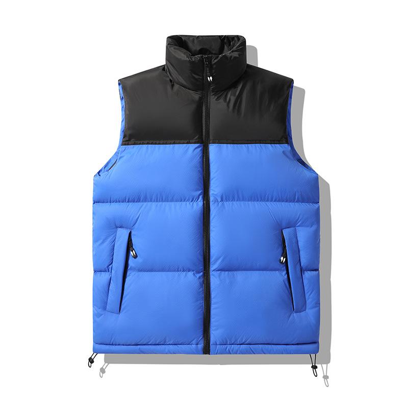 New Plug-in, Wind-proof, Waterproof Down Cotton Vest Waistcoat Couple Fashion Autumn and Winter Plus Size Vest.