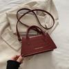 Chic Faux Leather Handbag for Women Minimalist Simple Style Shoulder Crossbody Bag