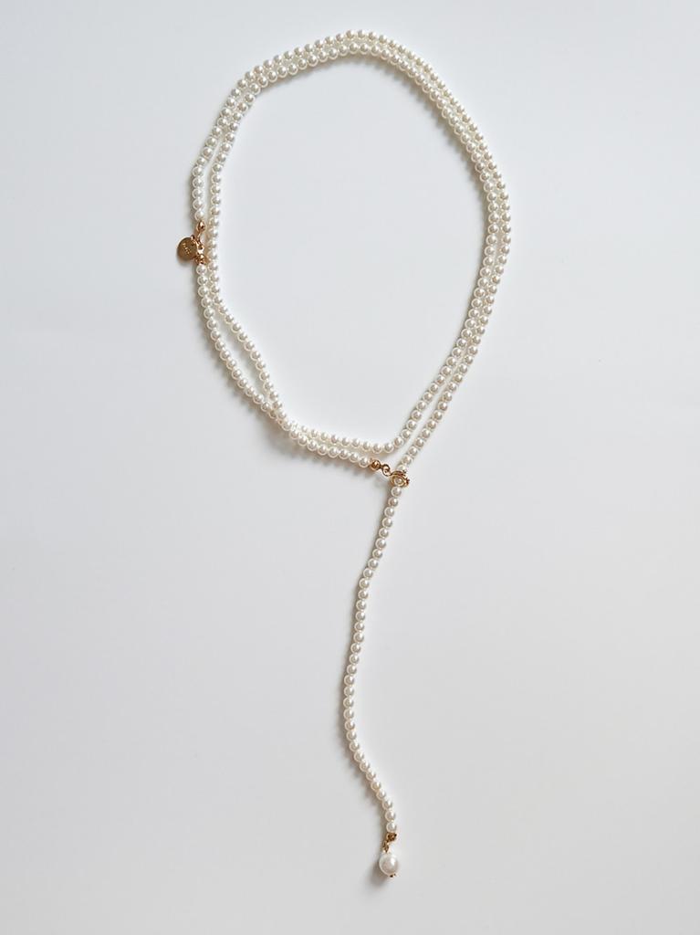 Sosoo Simple Point Pearl Long Necklace