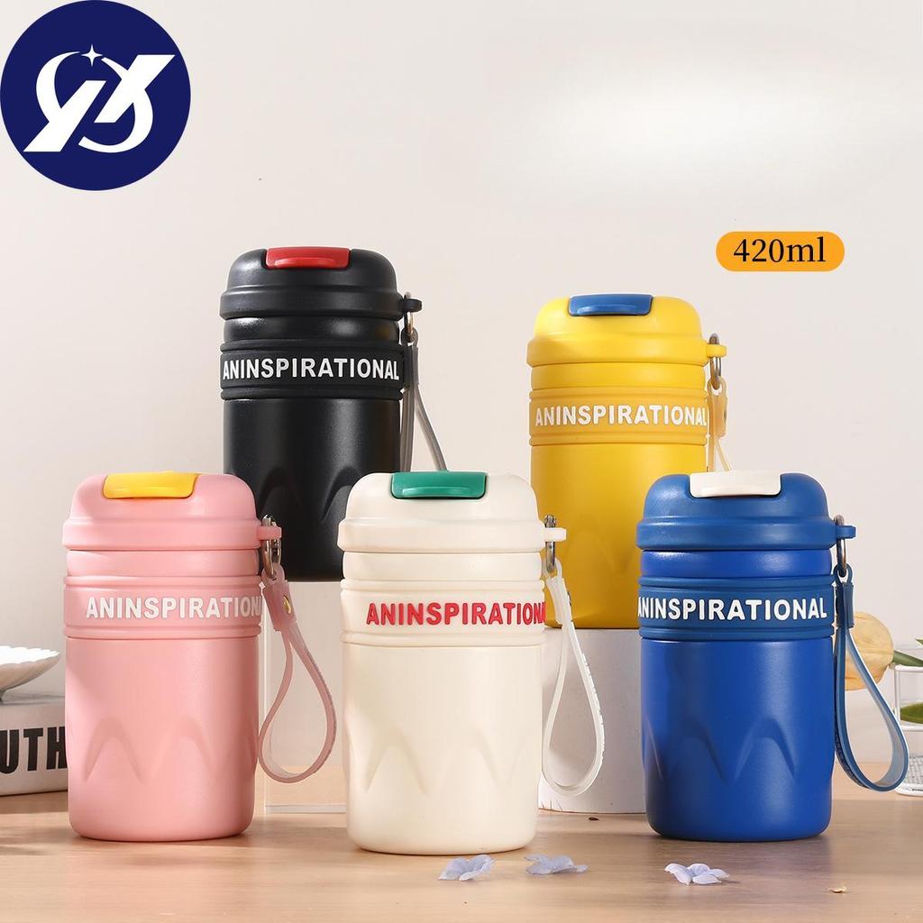 New 316 Stainless Steel Portable Coffee Cup with High Value Student Portable Thermos Cup with A Glass of Water.