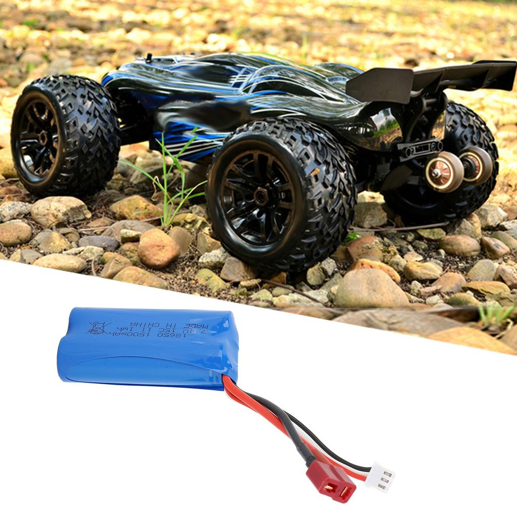 RC Auto Akku 7.4V Überladeschutz 1500mAh 15C RC Auto Akku Mit T-Stecker für WLtoys 12428 12423