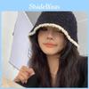 Trendy Fisherman Hat With Wide Brim And Color Blocking Design For Cold Weather Fashion