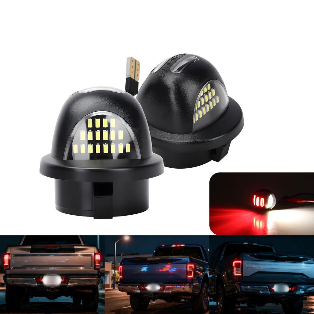 Dual Color LED License Plate Light for Ford F150/F250/F350 – Red & White