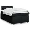 Box Spring Bed with Mattress Black 120 x 190 cm Fabric