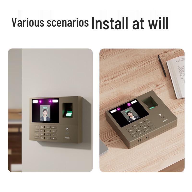 Deli Smart Cloud Biometric Time Clock CN plug (adapter included)