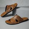 Men's Korean Style Summer Sandals: Non-slip, Trendy, Single Strap Beach Slippers
