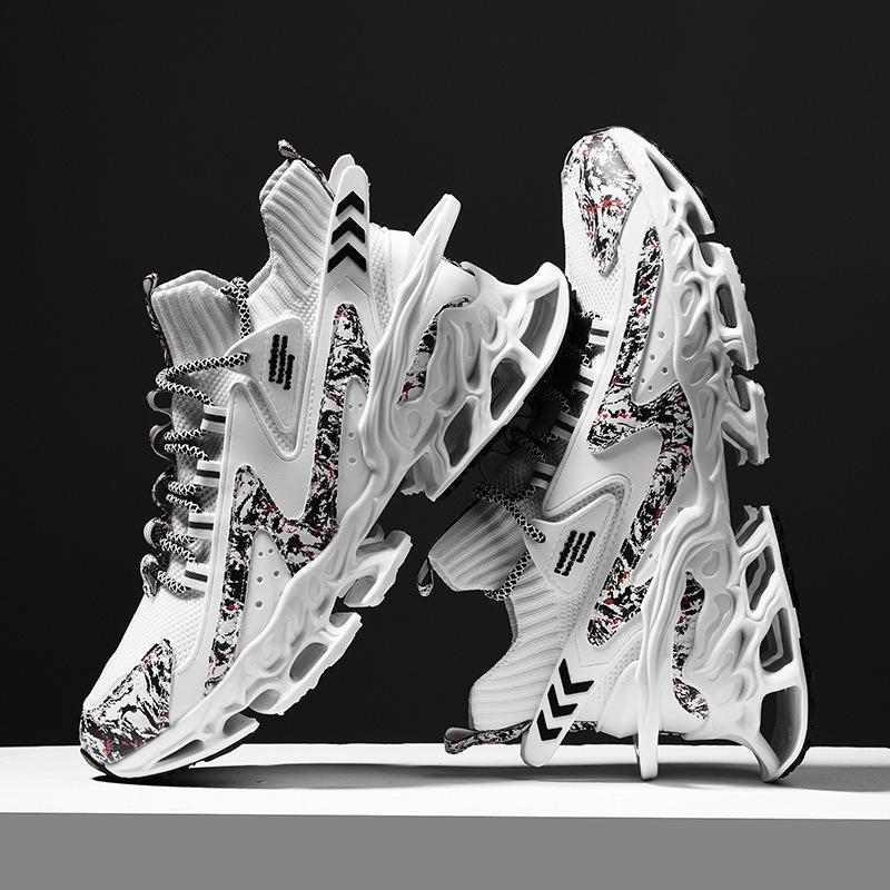 Men's High-Top Blade Sneakers Fashion Sock Collar Athletic Shoes Non-Slip Shock-Absorbing Running Shoes for Outdoor