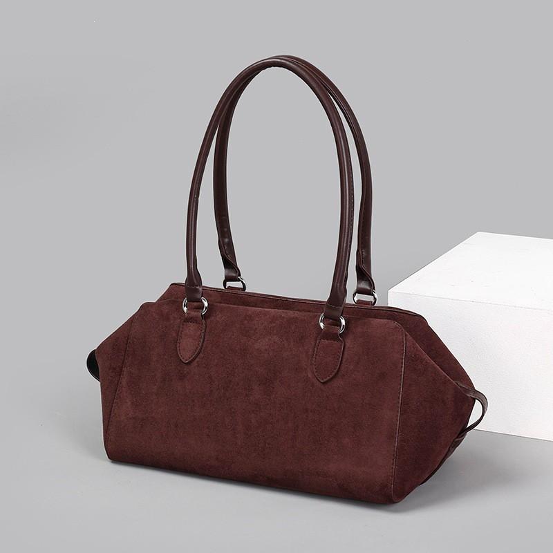 Vintage Matte Suede Texture Crossbody Bag Women Minimalist Shoulder Handbag Daily Commute Stylish Small Purse