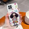 For Realme 8 Pro Case Lovely Cat Soft Transparent Phone Back Cover For Realme8 4G 5G Shockproof Comfortable TPU Silicone Bumper