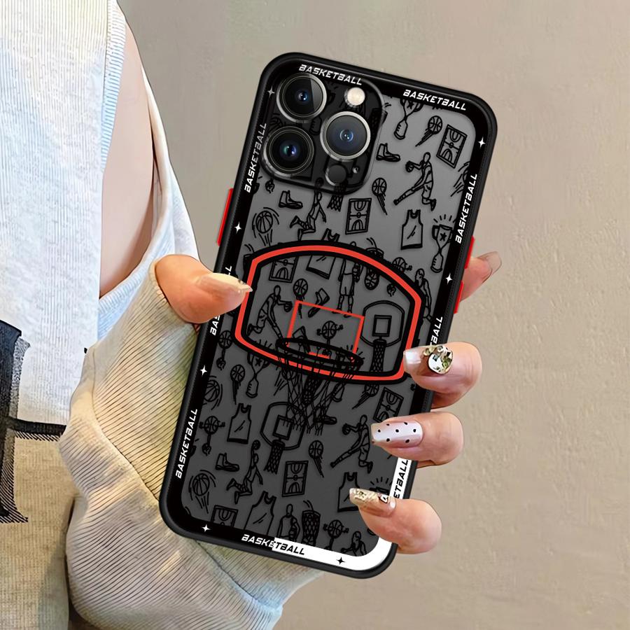 Basketball Art Funda Back Phone Cover Case for iPhone 17 Pro Max Air 15 13 Mini 7 8 SE 16 Plus XS XR 14 11 12