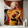 Onepunch Man Wandteppich Ästhetisches Wandbehang Gedruckter Stoffdecke Dekorative Wandteppiche Für Schlafzimmer Wohnzimmer Heimdekoration