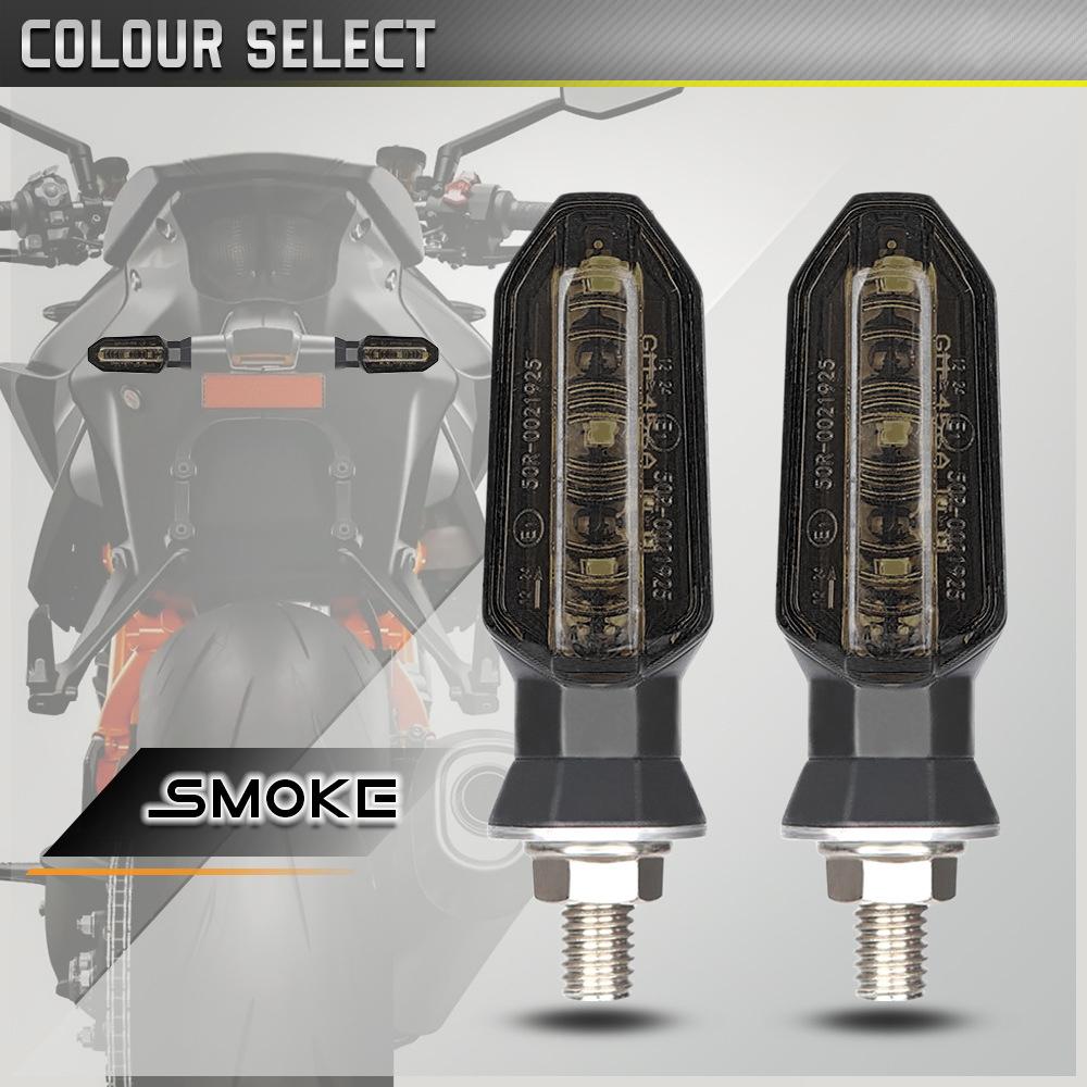 2/4 PCS 8mm Mini Motorcycle LED Turn Signal Lights Amber Flashing Light Blinker Turn Signal Lamp 12V Indicator Lamp Accessories
