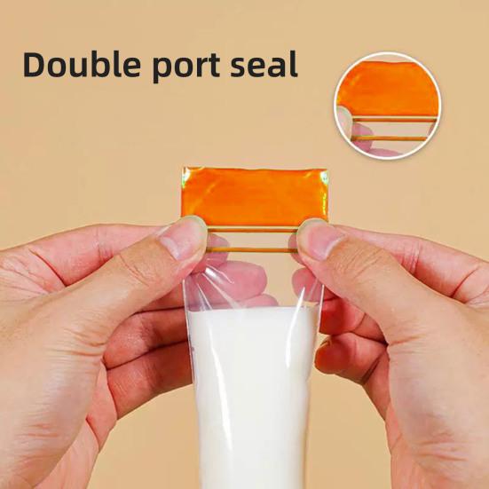 100Pcs Disposable Ice Pop Mold Bag DIY Ice Cream Pops Fruit Juice Smoothies Yogurt Mold Bag BPA Free Freezer Tubes with Zip Seal