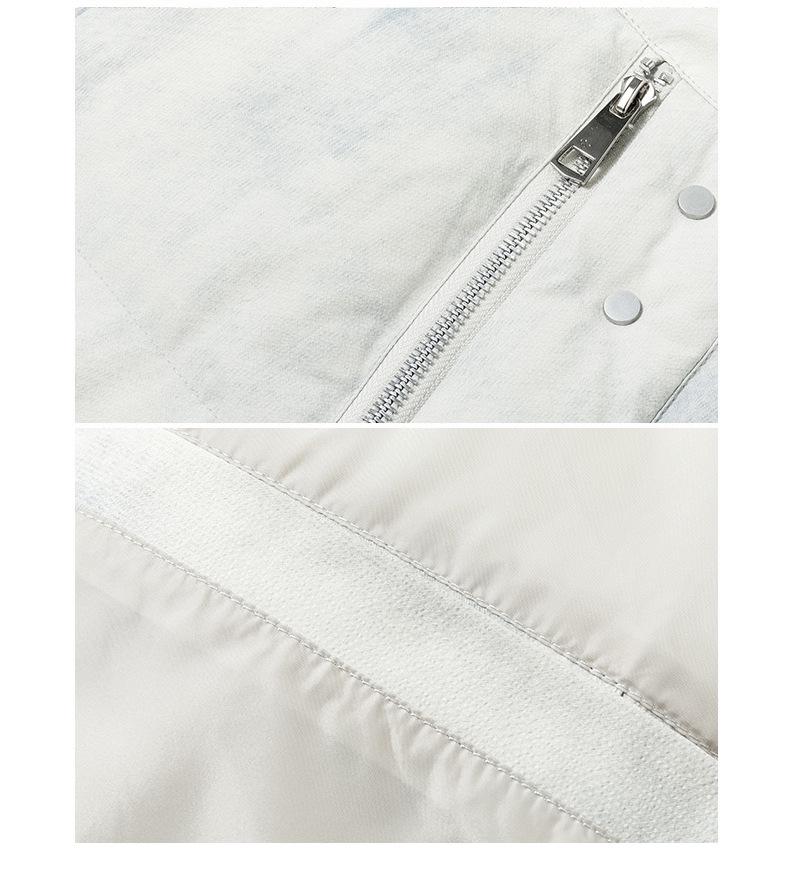 Unisex Tie-dye Stand Collar Puffer Jacket, Thickened and Large Size