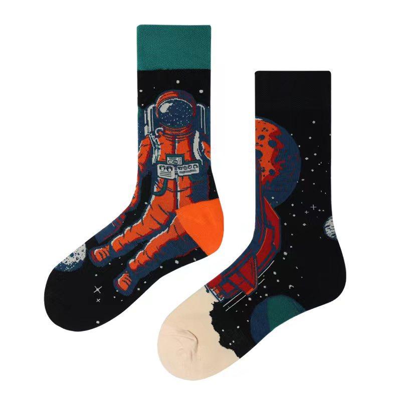 Mandarin Duck Men's and Women's Socks Original AB Trendy Socks Medium High Tube Socks Flower Fruit Animal Cartoon Cotton Socks