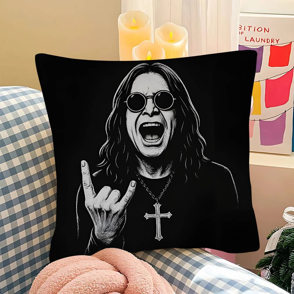 pc Rest Prince Of Darkness OOzzy Osbourne Pillow Case Fashion Square Pillowcase Bedroom Sofa Room Ins Decoration Leisure