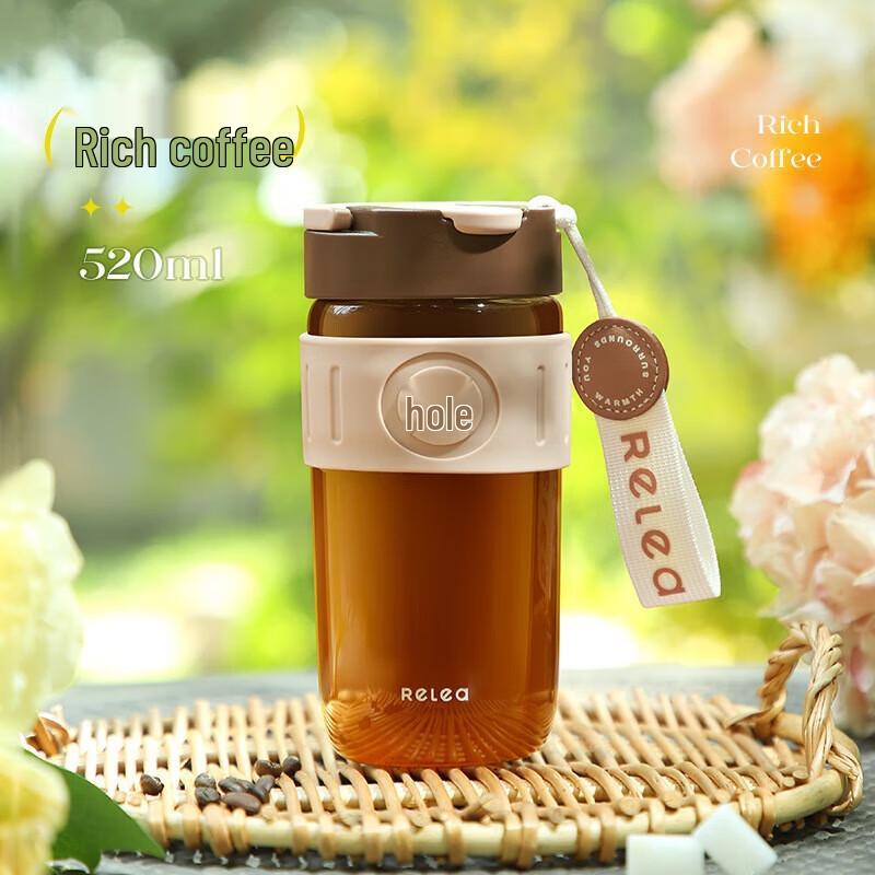 RELEA High Borosilicate Glass Straw Cup