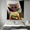 Little Nightmares Arazzo da Parete Estetico Appeso a Parete Coperta in Tessuto Stampato Arazzi Decorativi per Camera da Letto Soggiorno Arredamento per la Casa