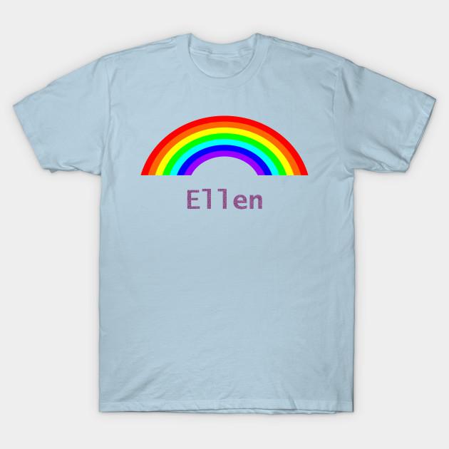 

Men Black Print T-shirt Ellen Rainbow No-Cut Transfer Paper Print Cotton Tshirt XL світло-синій колір